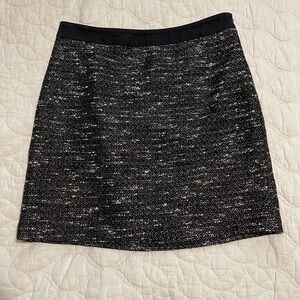Elegant Black Tweed Skirt